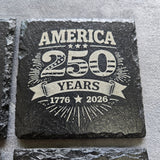 America's 250th anniversary slate coaster set